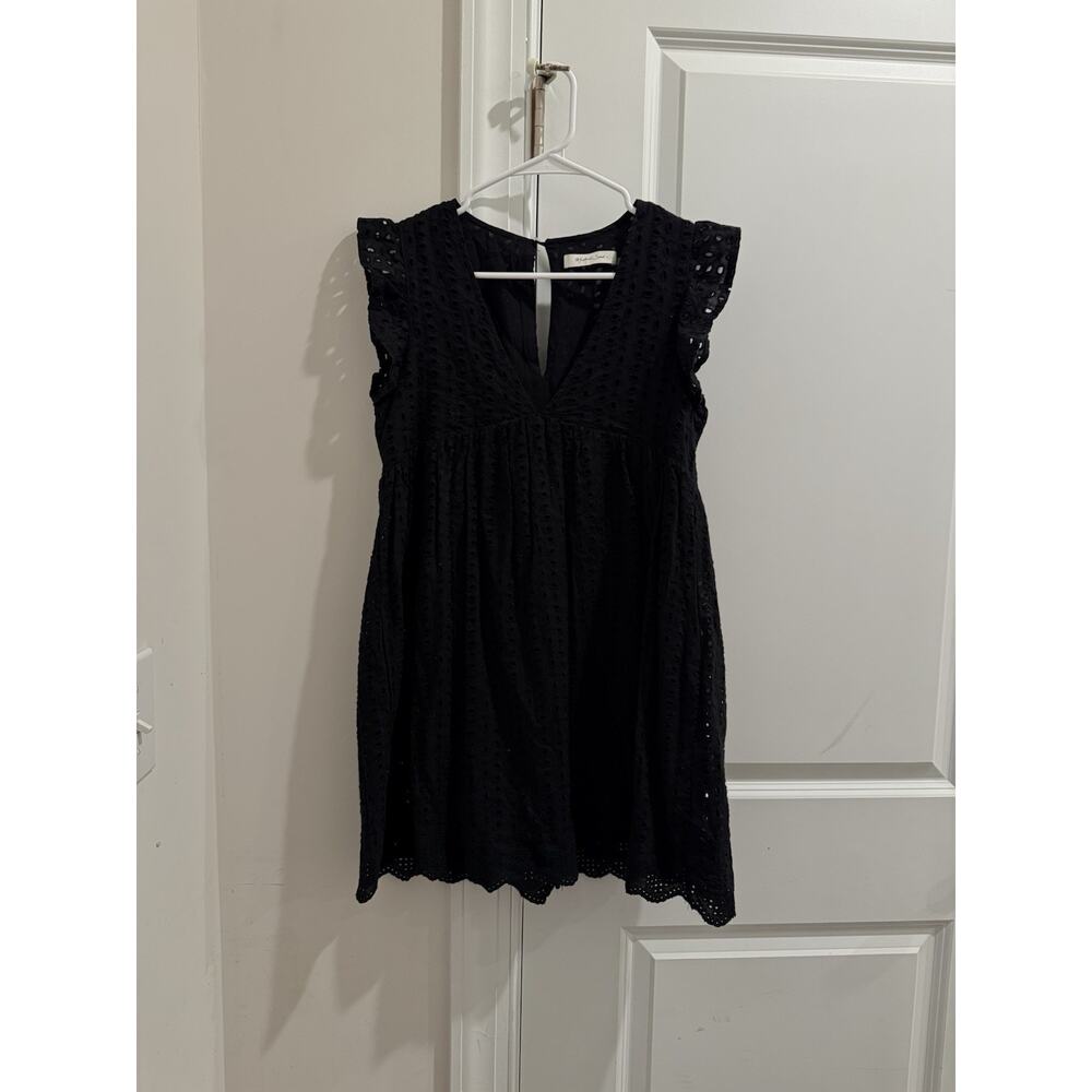 Mustard Seed V-neck Eyelet Dress (Size: Small)